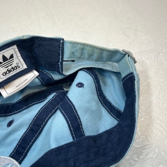 Adidas Washed Blue Cotton Adjustable Strapback Cap Hat - Picture 11 of 12